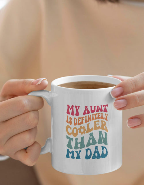 Load image into Gallery viewer, FHUGX Aunt Coffee Mug Ceramic 11oz Retro Preppy Auntie Gift
