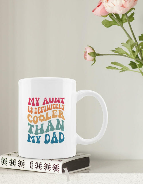 Load image into Gallery viewer, FHUGX Aunt Coffee Mug Ceramic 11oz Retro Preppy Auntie Gift

