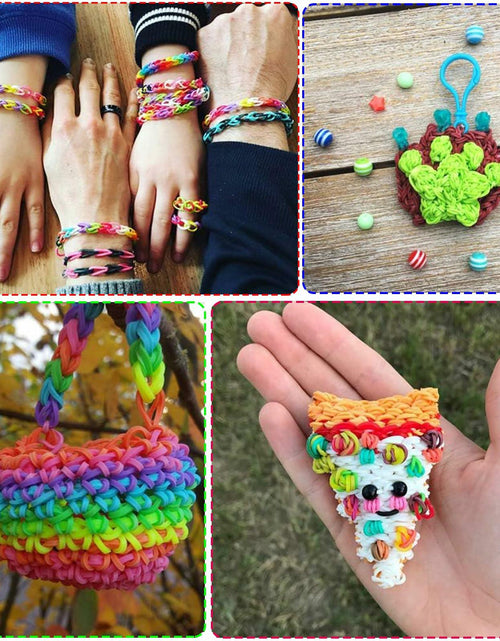 Load image into Gallery viewer, MEGANEOPRE Loom Bracelet Bands Kit 4500+ Pcs 15 Colors Clips Hooks Loom
