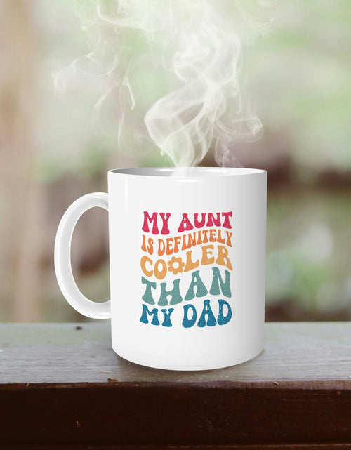 Load image into Gallery viewer, FHUGX Aunt Coffee Mug Ceramic 11oz Retro Preppy Auntie Gift
