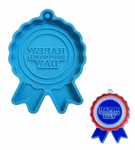 Ysqool American Badge Keychain Mold Silicone Blue DIY Cake Decoration