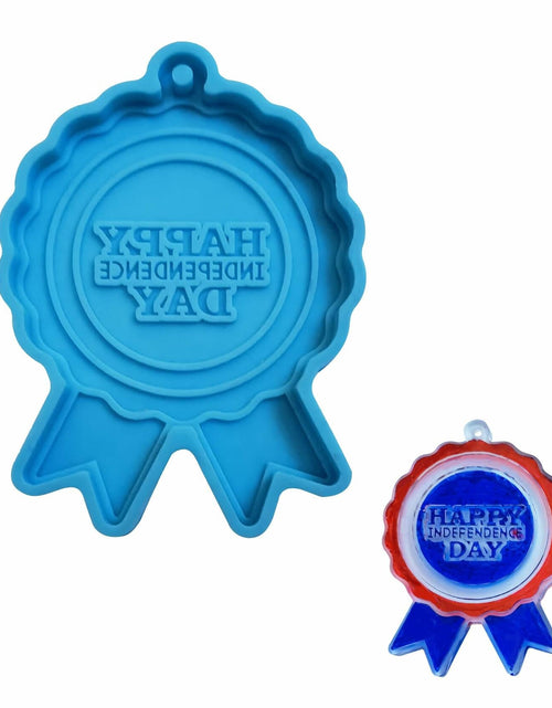Load image into Gallery viewer, Ysqool American Badge Keychain Mold Silicone Blue DIY Cake Decoration
