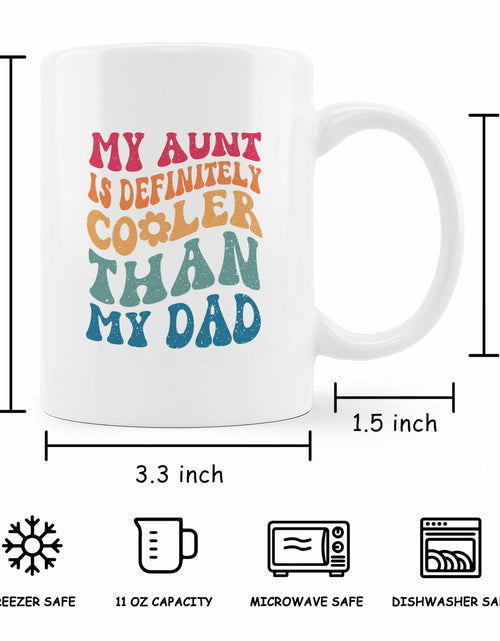Load image into Gallery viewer, FHUGX Aunt Coffee Mug Ceramic 11oz Retro Preppy Auntie Gift
