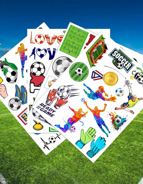 Load image into Gallery viewer, Soccer Temporary Tattoos Sport Theme Birthday Party Favors Decorations 96 PCS
