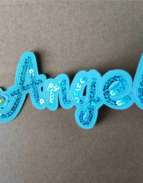 Load image into Gallery viewer, Cute Fashion Big Letters Sequins Patch Angel Girl Bling Iron On Sew On
