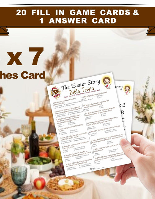 Load image into Gallery viewer, WeMaison Bible Game Cards 20 Pcs Christian Trivia Party Game A02
