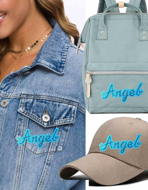 Load image into Gallery viewer, Cute Fashion Big Letters Sequins Patch Angel Girl Bling Iron On Sew On
