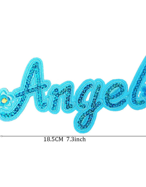 Load image into Gallery viewer, Cute Fashion Big Letters Sequins Patch Angel Girl Bling Iron On Sew On

