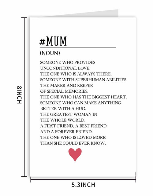 Load image into Gallery viewer, MOCO PAPER Happy Mom Birthday Card Mother's Day Gift Card From Son Daughter

