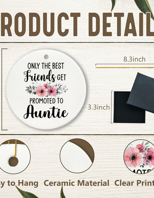 Load image into Gallery viewer, Voatok Promoted to Auntie Ornament Pregnancy Announcement Gift Decor
