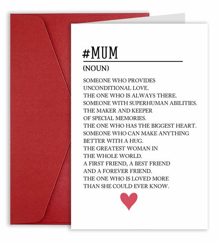 MOCO PAPER Happy Mom Birthday Card Mother's Day Gift Card From Son Daughter