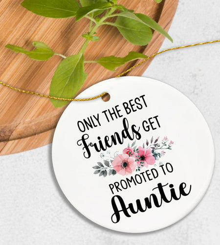 Voatok Promoted to Auntie Ornament Pregnancy Announcement Gift Decor