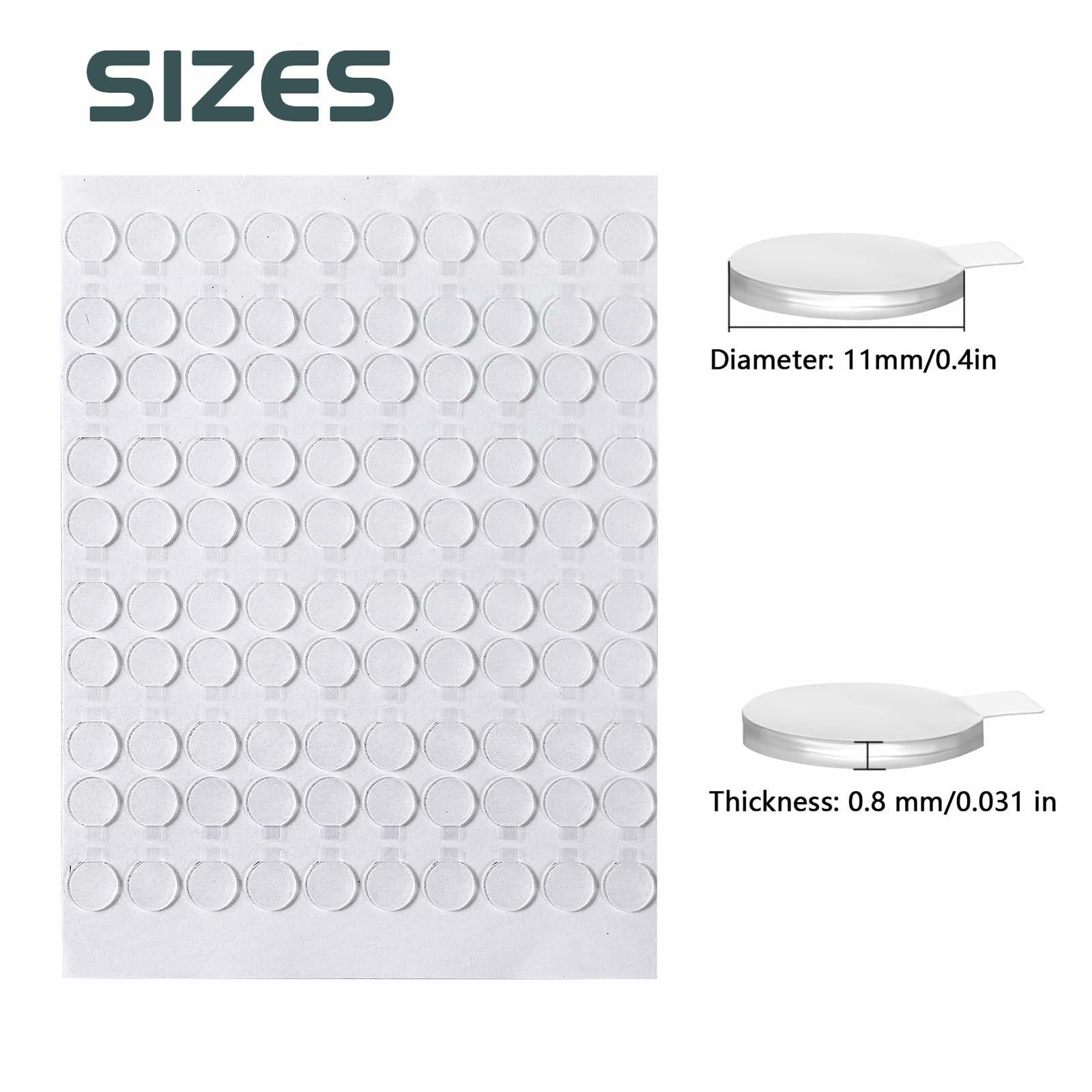 Adhesive Stick Dots Two-Sided Mounting Putty 0.4"x0.4" 700pcs Clear