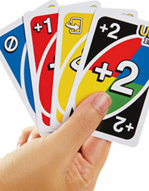 Load image into Gallery viewer, Mattel UNO FLIP! Family Card Game 112 Cards Sturdy Storage Tin Ages 7+

