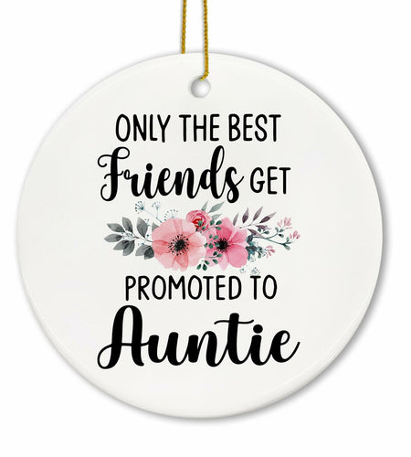 Voatok Promoted to Auntie Ornament Pregnancy Announcement Gift Decor
