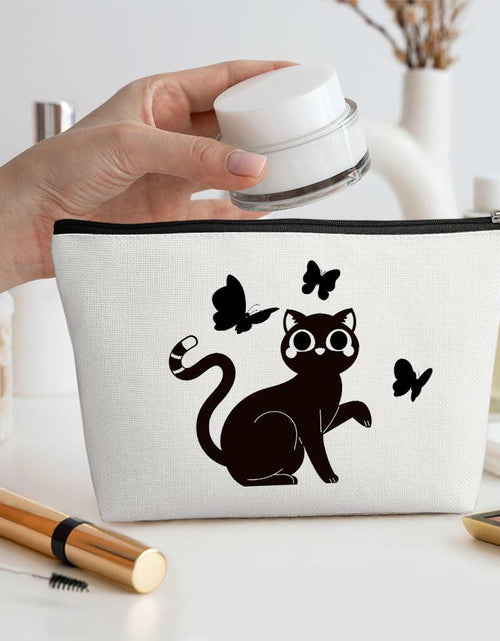 Load image into Gallery viewer, Henhesaha Cute Cat Mom Makeup Bag Cosmetic Travel Toiletry Bag for Women
