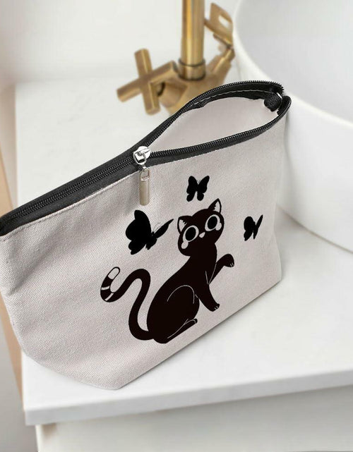 Load image into Gallery viewer, Henhesaha Cute Cat Mom Makeup Bag Cosmetic Travel Toiletry Bag for Women
