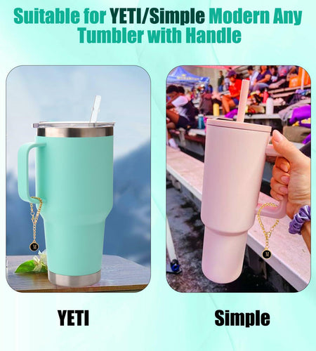 XANGNIER Personalized Handle 2 Pcs for YETI 25-42oz & BrüMate 24-40oz Tumbler