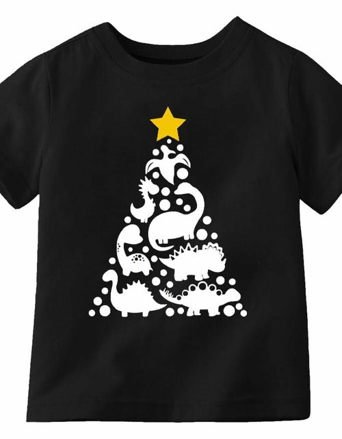 Load image into Gallery viewer, Toddler Kids Reindeer Christmas Short Sleeve Tee Shirt Size M Black
