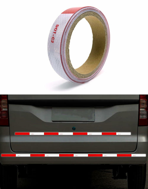 Load image into Gallery viewer, LANZMYAN Reflective Safety Tape 2in x 65ft Red White Waterproof Outdoor
