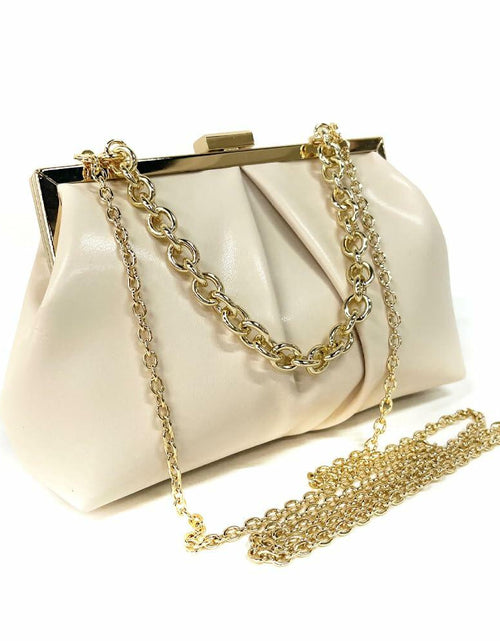 Load image into Gallery viewer, JRNDNIUO PU Leather Beige Clutch Purse Evening Bag for Women
