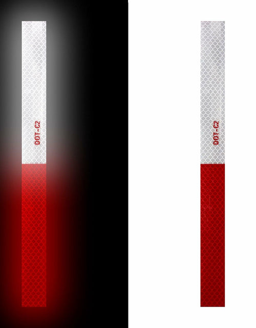 Load image into Gallery viewer, LANZMYAN Reflective Safety Tape 2in x 65ft Red White Waterproof Outdoor
