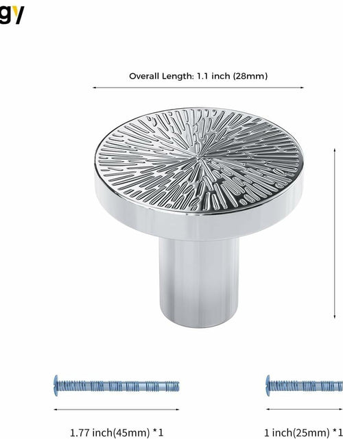Load image into Gallery viewer, Rergy 10 Pack Silver Zinc Alloy Drawer Knobs Cabinet Pulls Decorative Hardware
