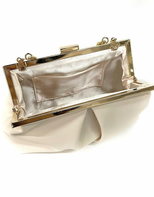 Load image into Gallery viewer, JRNDNIUO PU Leather Beige Clutch Purse Evening Bag for Women
