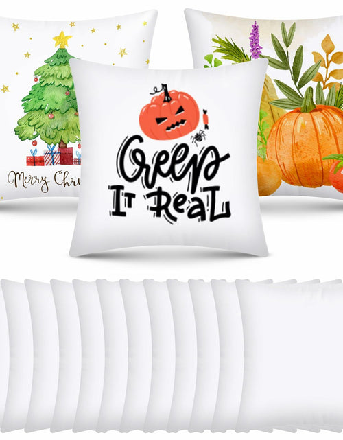 Load image into Gallery viewer, OLSUNOR 16 Pack 17.7"x17.7" White Sublimation Pillow Covers for DIY &amp; Crafts
