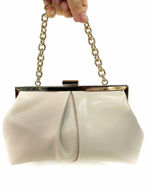 Load image into Gallery viewer, JRNDNIUO PU Leather Beige Clutch Purse Evening Bag for Women

