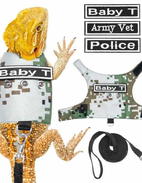 Load image into Gallery viewer, AnoleAir Bearded Dragon Adjustable Harness and Leash Green
