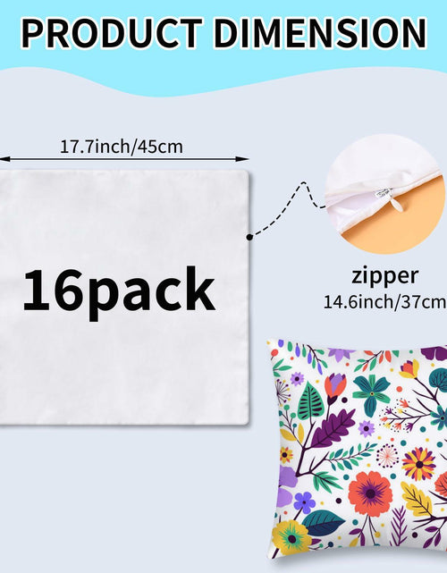 Load image into Gallery viewer, OLSUNOR 16 Pack 17.7"x17.7" White Sublimation Pillow Covers for DIY &amp; Crafts

