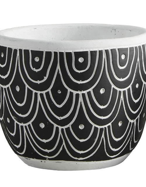 Load image into Gallery viewer, 47th &amp; Main Cement Planter Pot Black Sea Spray 4.9" Tall Modern Decor
