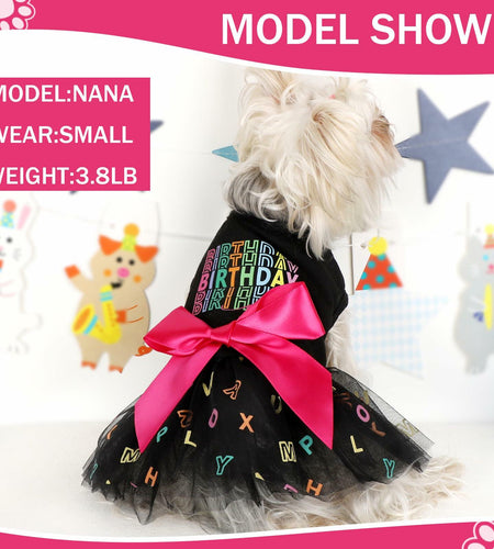 Dog Dress Puppy Costume Small Dogs Summer Spring Outfit Size S