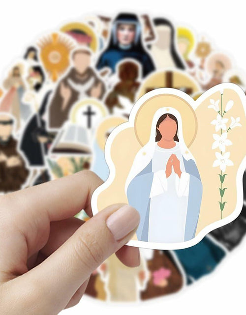 Load image into Gallery viewer, TaDadaPAO Cloisterer Christian Cross Stickers Waterproof Vinyl 50 Pcs
