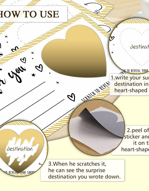 Load image into Gallery viewer, Just For You Surprise Scratch Cards 3x8in Gold 2 Set Personalized Gift
