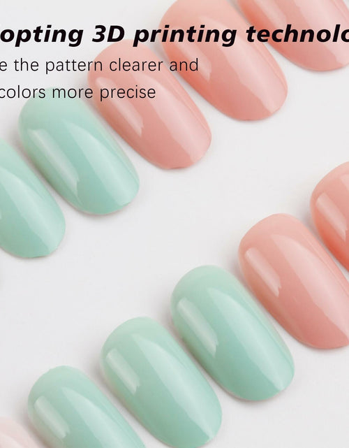 Load image into Gallery viewer, Press On Nails Short Square 24pcs Reusable Colorful Full Cover False Nails
