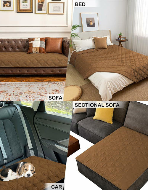 Load image into Gallery viewer, fuguitex Waterproof Reversible Dog Blanket Small 30x53 Brown Size 30x53
