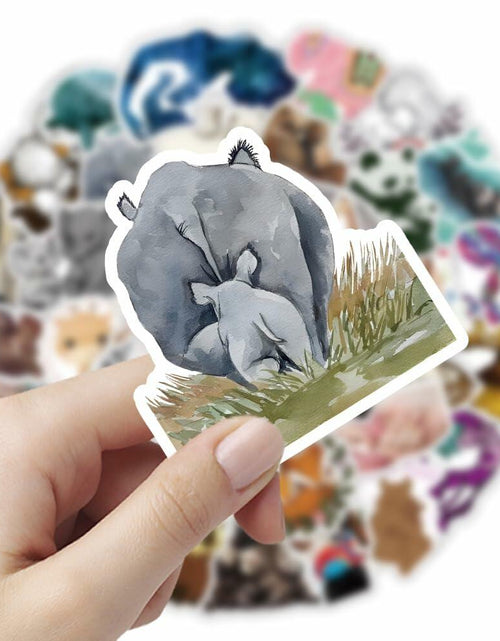 Load image into Gallery viewer, TaDadaPAO Cute Animal Stickers Zoo Theme Vinyl Waterproof 50Pcs Decals

