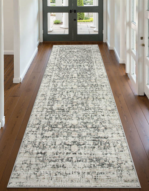 Load image into Gallery viewer, Hedlive Vintage Hallway Runner 2.6x8 Brick Red/White Non Slip Carpet
