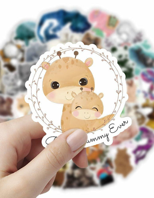 Load image into Gallery viewer, TaDadaPAO Cute Animal Stickers Zoo Theme Vinyl Waterproof 50Pcs Decals
