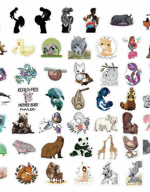 Load image into Gallery viewer, TaDadaPAO Cute Animal Stickers Zoo Theme Vinyl Waterproof 50Pcs Decals
