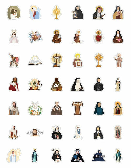 Load image into Gallery viewer, TaDadaPAO Cloisterer Christian Cross Stickers Waterproof Vinyl 50 Pcs
