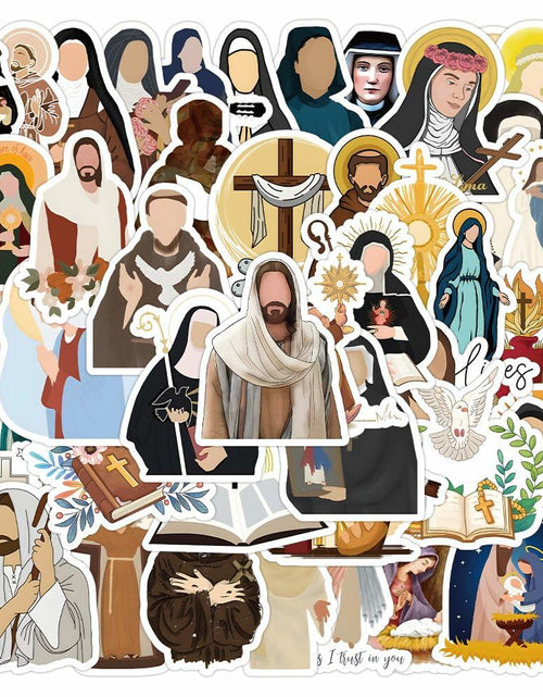 Load image into Gallery viewer, TaDadaPAO Cloisterer Christian Cross Stickers Waterproof Vinyl 50 Pcs
