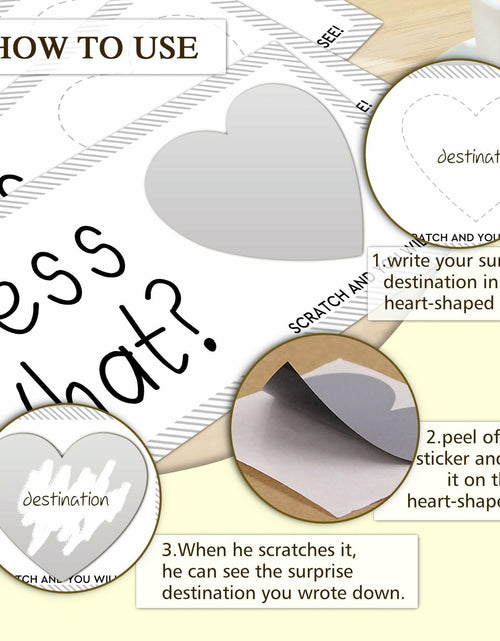 Load image into Gallery viewer, Guess What Surprise Scratch Cards 3x8in Silver 2 Set Personalized Travel Gift
