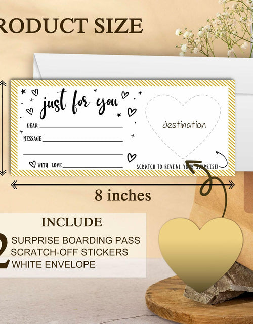 Load image into Gallery viewer, Just For You Surprise Scratch Cards 3x8in Gold 2 Set Personalized Gift
