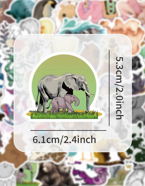 Load image into Gallery viewer, TaDadaPAO Cute Animal Stickers Zoo Theme Vinyl Waterproof 50Pcs Decals

