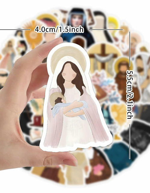 Load image into Gallery viewer, TaDadaPAO Cloisterer Christian Cross Stickers Waterproof Vinyl 50 Pcs
