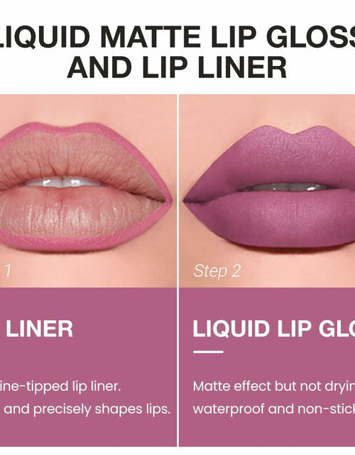 Load image into Gallery viewer, BestBy08/27 evpct Lip Liner Pencil &amp; Lip Gloss Set Waterproof Matte Pink 09#
