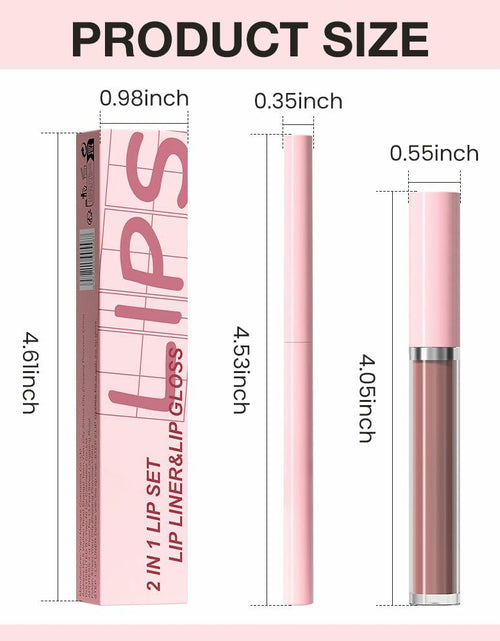 Load image into Gallery viewer, BestBy08/27 evpct Lip Liner Pencil &amp; Lip Gloss Set Dark Red 02#
